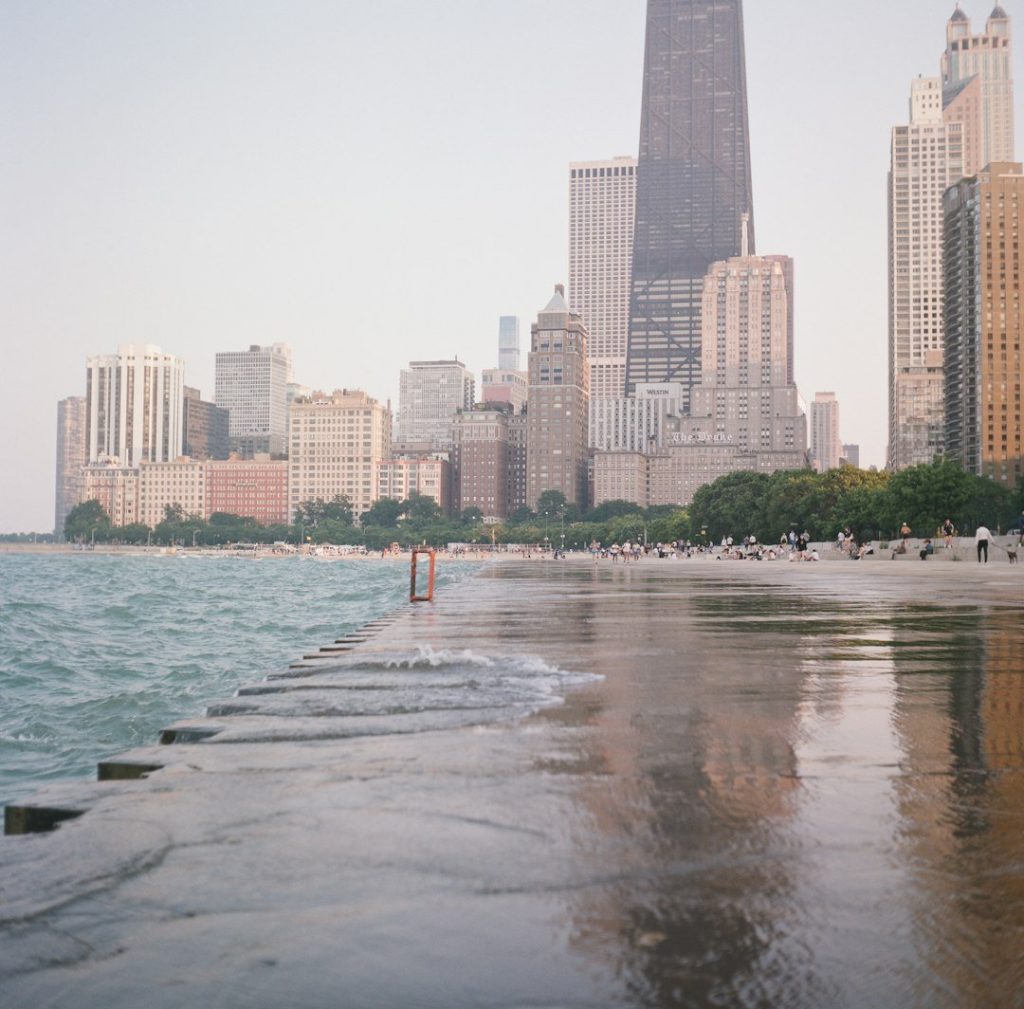 Chicago skyline seen from the lakefront